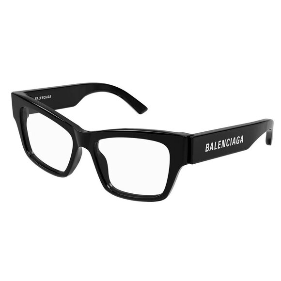 NWT BALENCIAGA SUNGLASSES WOMEN BLACK RECTANGULAR EYEWEAR BALENCIAGA NEW - Picture 1 of 2